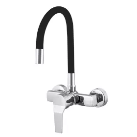   Gamma Flexi flexibilis fali mosogató / mosdó csaptelep fekete (3800-7F)