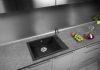 Evinion K615-45C Gránit Mosogató + Design Csap + Szifon + Adagoló (fekete)