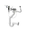 Evinion K615-45C Gránit Mosogató + Design Csap + Dugóemelő (fekete)