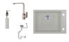Evinion K615-45B Gránit Mosogató + Design Csap + Szifon + Adagoló (Bézs)