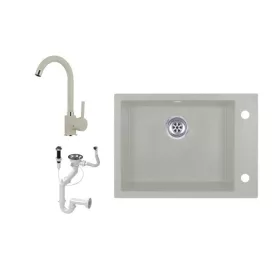   Evinion K615-45B Gránit Mosogató + Csap + Dugóemelő (bézs)