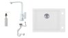 Evinion K615-45BI Gránit Mosogató + Design Csap + Szifon + Adagoló (Fehér)