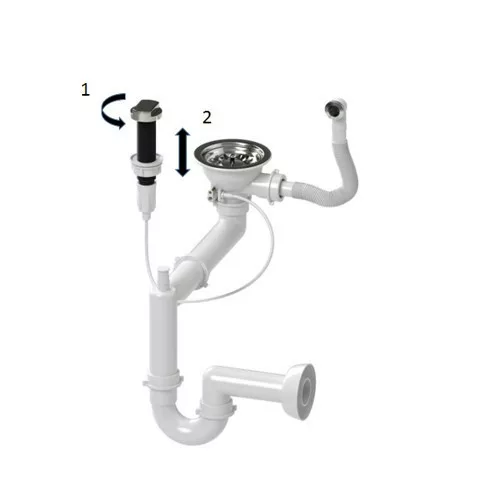 Evinion K615-45BI Gránit Mosogató + Csap + Dugóemelő (fehér)