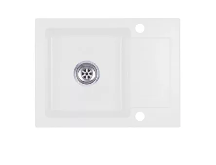 Laneo V575-44BI Gránit Mosogató + Csap + Szifon (fehér)