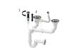 Laneo Locarno L87-515C Gránit Mosogató + Design Csap + Dugóemelő (fekete)