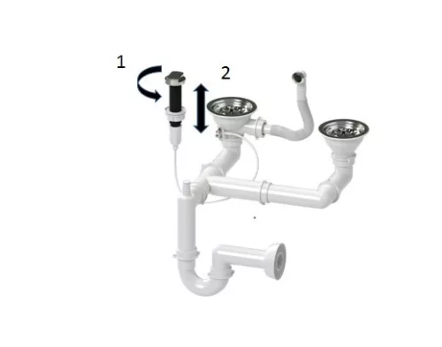 Laneo Locarno L87-515C Gránit Mosogató + Csap + Dugóemelő (fekete)