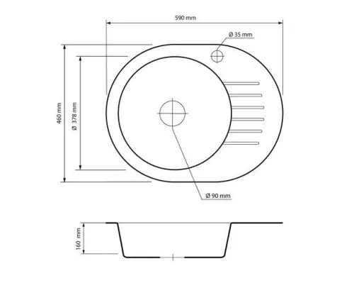 NERO B590S Gránit Mosogató + Csaptelep + Adagoló (szürke)