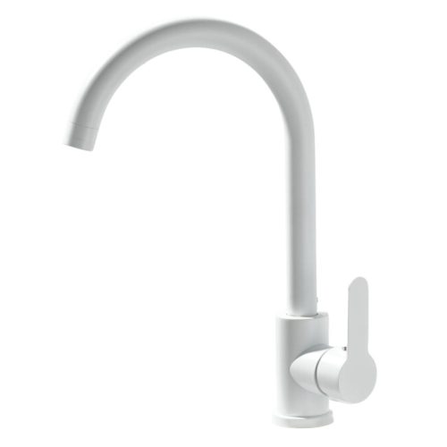 Laneo Locarno L87-515BI Gránit Mosogató + Szifon + Csap + Adagoló (Fehér)