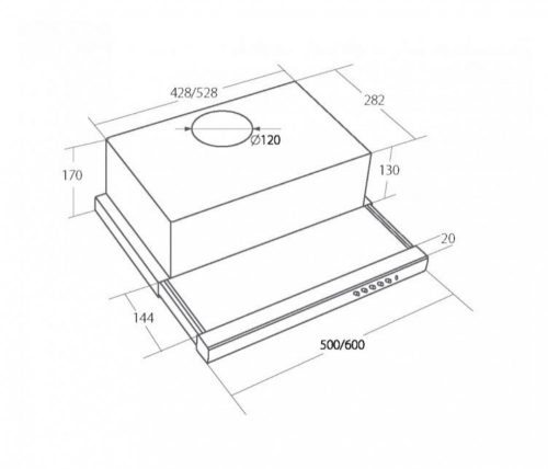 Akpo WK-7 Light 60 páraelszívó / szagelszívó - fehér