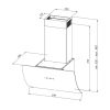 Akpo WK-11 Clarus páraelszívó / szagelszívó - 60 cm - fekete üveg