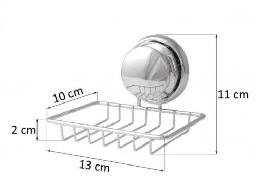 Yoka Home tapadókorongos fali szappantartó - króm