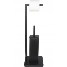   YOKA Home 2in1 wc kefe állvány wc papír tartóval (szögletes) - fekete