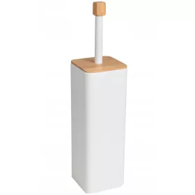 YOKA Home wc kefe - fehér - bambuszfa fedő