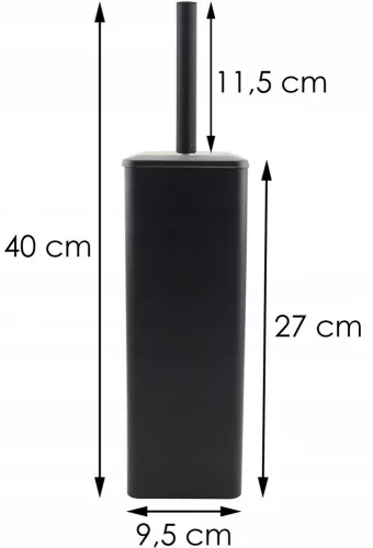 YOKA Home wc kefe (szögletes) - fekete