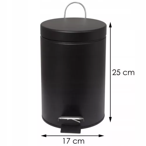 YOKA Home fürdőszobai szemetes (kerek) - fekete
