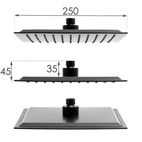 Yoka Oslo többfunkciós zuhanyrendszer csapteleppel - fekete