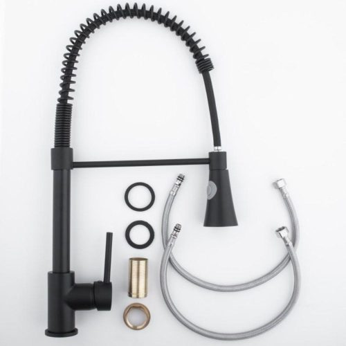 Yoka Fiesto multifunkcionális flexibilis zuhanyfejes csaptelep - fekete