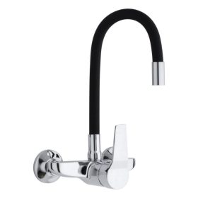   Yoka hajlítható flexibilis fali mosogató / mosdó csaptelep - Fekete