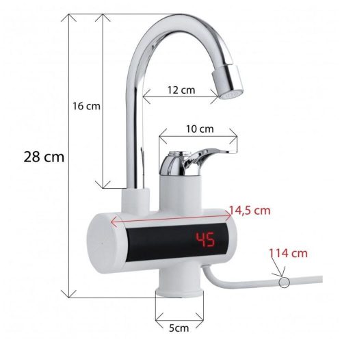 Yoka vízmelegítő mosogató csaptelep - azonnali elektromos vízmelegítővel