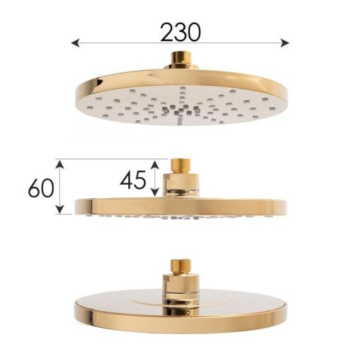 Yoka Dubai zuhanyrendszer csapteleppel - arany 