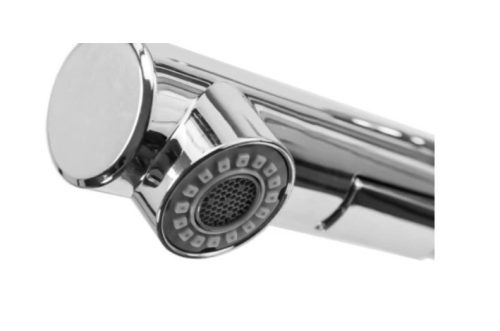 Gamma Mix kihúzható zuhanyfejes mosogató csaptelep - fekete / króm