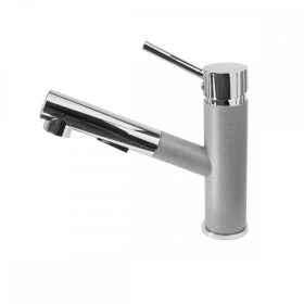   Gamma Mix kihúzható zuhanyfejes mosogató csaptelep - szürke / króm