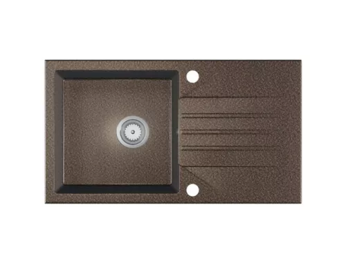 Evinion E775-435BR Gránit Mosogató + Design Csap + Szifon + Adagoló (Barna)