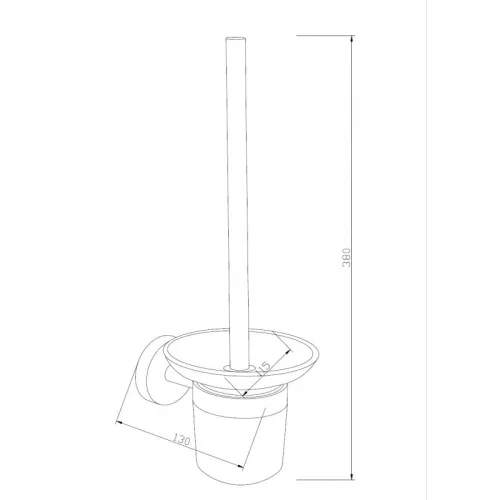 Mexen Loft wc kefe fali tartóval - króm / üveg (7012650-00)