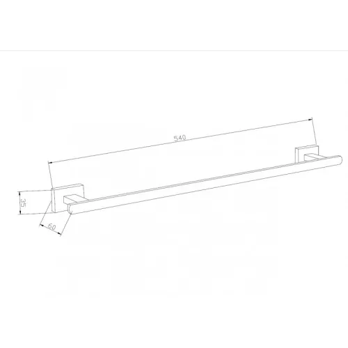 Mexen Arno fali törölközőtartó - 50 cm - króm (7020724-00)