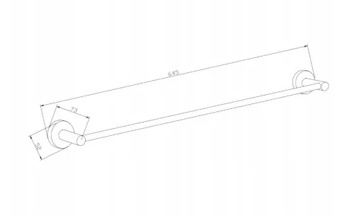 Mexen Remo fali törölközőtartó - 60 cm - arany (7050724-50)