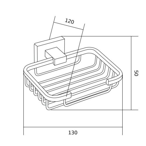 Mexen Arno fali szappantartó - fekete (7020751-70)