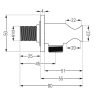 Mexen Cube fali zuhany csatlakozó - zuhanyrózsa tartóval - króm (79301-00)