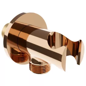   Mexen Cube fali zuhany csatlakozó - zuhanyrózsa tartóval - rosegold (79301-60)