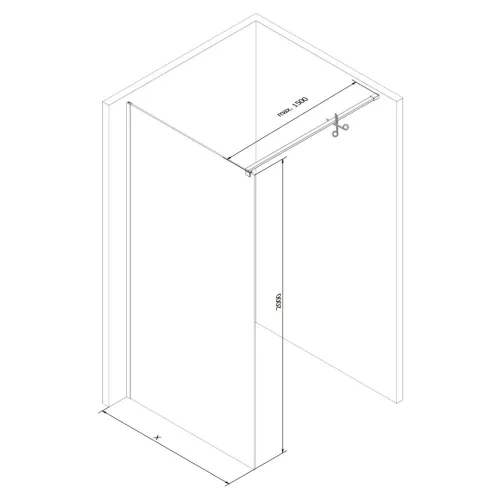 Mexen Kioto walk-in zuhanyfal - füstüveg / arany profil - 90 cm (800-090-101-50-40)