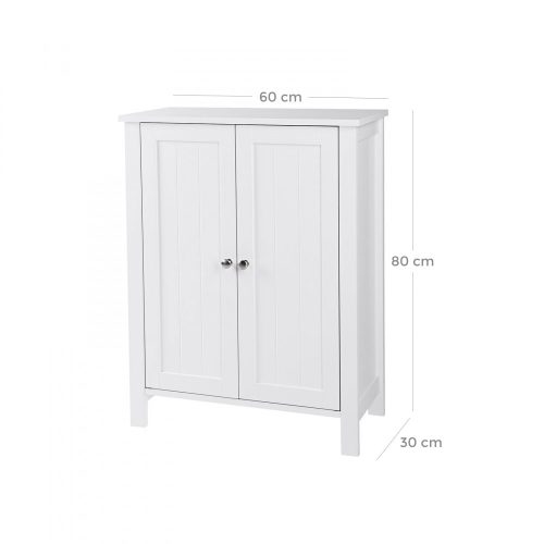 Komód / fürdőszobai tároló szekrény - Vasagle Loft - 60 x 80 cm (fehér)