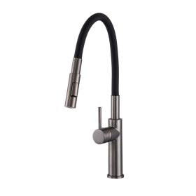   Gamma Florence mosogató csaptelep - flexibilis zuhanyfej -  gun metallic / fekete