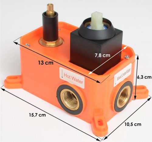 Yoka DUAL-20 falsík alatti zuhanyrendszer - fekete