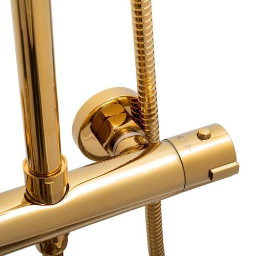 Yoka Oman zuhanyrendszer termosztátos csapteleppel - arany 