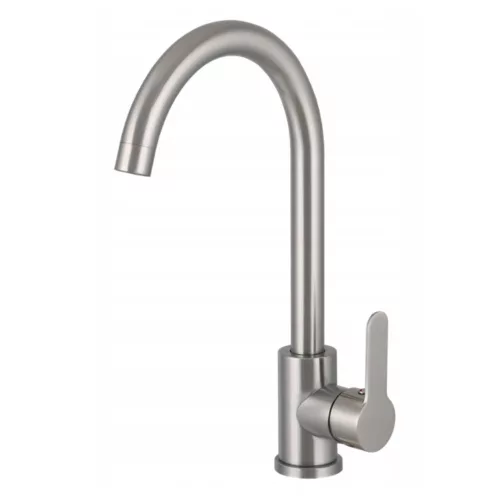 Gránit mosogató NERO Grande + magasított inox csaptelep + dugókiemelő (szürke)