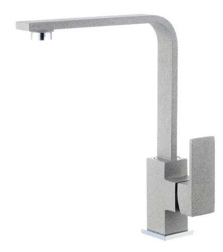 Gránit mosogató NERO Grande + Design csaptelep + dugókiemelő (szürke)