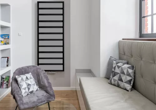 Weberg CELT Design Törölközőszárítós Radiátor 120x54 cm (Fekete)