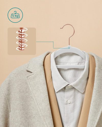 Csúszásmentes vállfa készlet - 50 db - bársony felület (fehér)