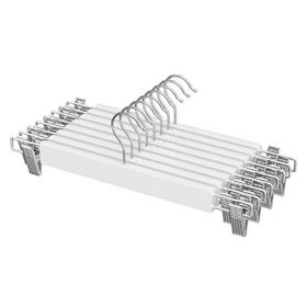 Songmics nadrágtartó vállfa készlet - 8 db (fehér)