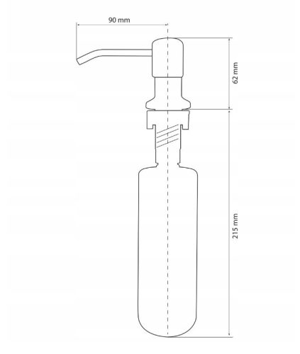 Mosogatószer adagoló - 300ml - Gamma (arany) 