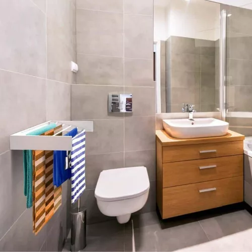 Unideco rejtett fali ruhaszárító - fehér (100 cm)