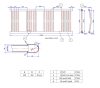 Ecoradco törölközőszárító radiátor 40 x 130 cm (króm)