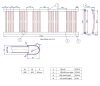 Ecoradco törölközőszárító radiátor 50 x 150 cm (króm)