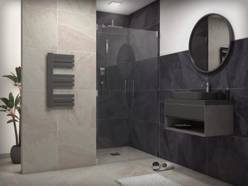 Weberg Ervin design törölközőszárító radiátor 80x40 cm (szürke)