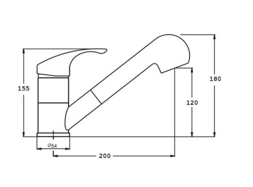 SHOWER gránit mosogató Csaptelep - Zuhanyfejes (bézs)