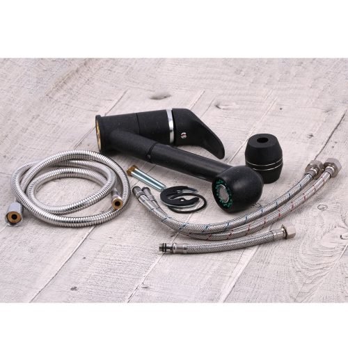 SHOWER gránit mosogató Csaptelep - Zuhanyfejes (fekete - szemcsés)